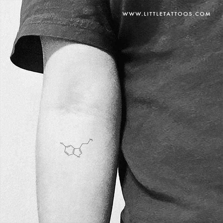 Tattoo uploaded by Jason Wright • Serotonin, Acetylcholine, and Dopamine  Chemical Symbols • Tattoodo