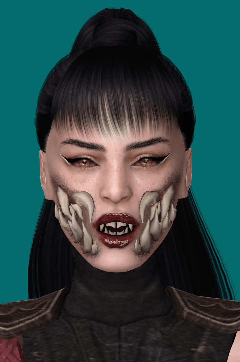 Sims 4 Mileena Teeth Cc