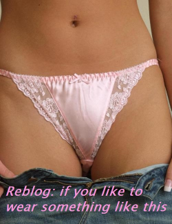 guyinpanties:  stephen1161:  marley43:  ….  Yes, I would like to wear her on my cock  Yes. They are VERY pretty.  They are beautiful. }:-