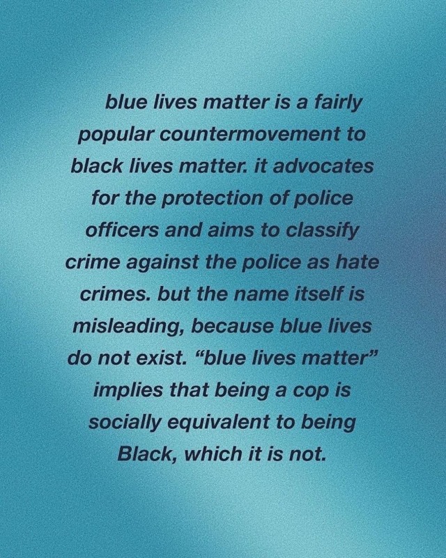 ftonews:Blue lives matters is just another way for racist to be racist. Keep your