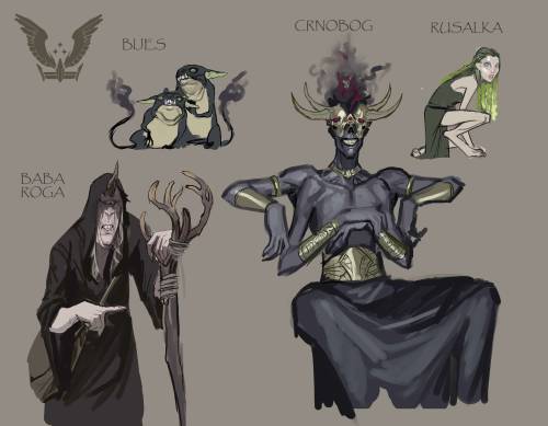 nebezial-asheri: the queen and the woodborn  development materials for my upcoming webcomic  it’s a dark romantic fairy tale with a bit of an old slavic mythology  flavor to it :) gonna be fun. more on it as it progressed 