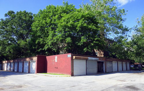 wanderingnewyork:  Garages in Bayside.