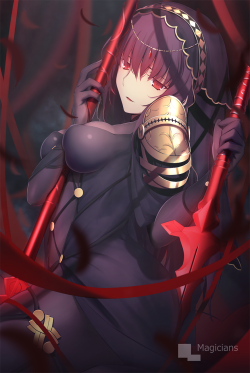 caskitsune:  Scathach！ | Magicians※Permission was granted by the artist to upload their works. Make sure to rate/retweet the original work! 