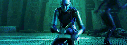 ussromanov:  Karen Gillan as Nebula in the Guardians of the Galaxy Trailer (x)