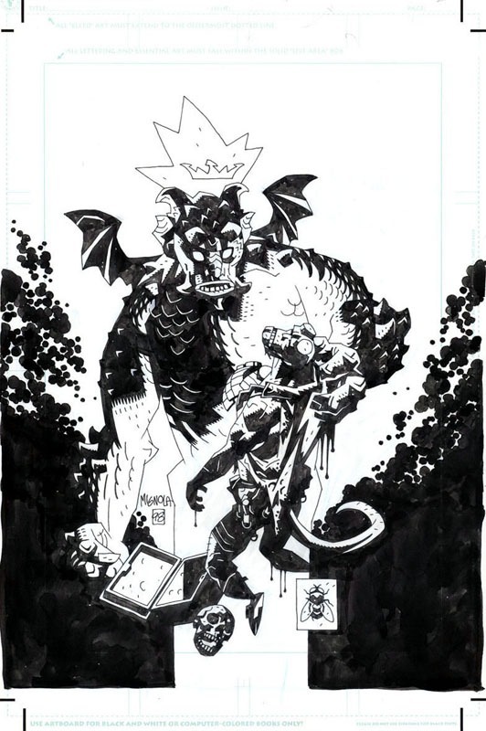 Original Mike Mignola Art For Hellboy Pages And Covers. Ill Be Doing A Number Of These Posts, Because