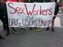 man-themed: taken at the NATIONAL DAY OF ACTION : Criminalization Costs Sex Workers’ Lives (Toronto)   UroDisco is right there with you!