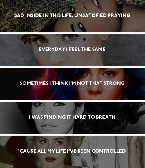 rysvision:I made a “poem” with some parts of the lyrics of all the official Songs of Marina <3Hop