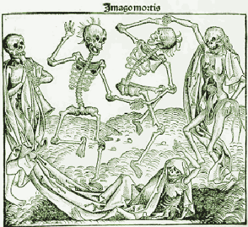 mediumaevum:The Dance of Death (1493) by Michael Wolgemut (.gif-ed by me from various versions, and 
