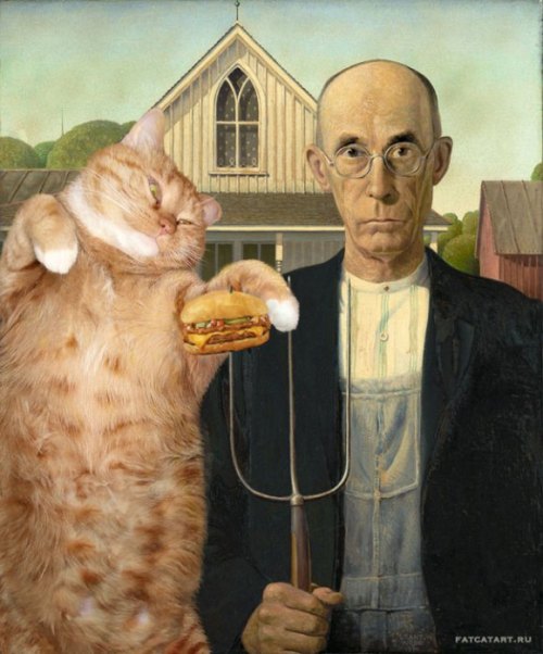 goodinthestacks: archiemcphee: Russian artist Svetlana Petrova has an awesome marmalade cat named Za