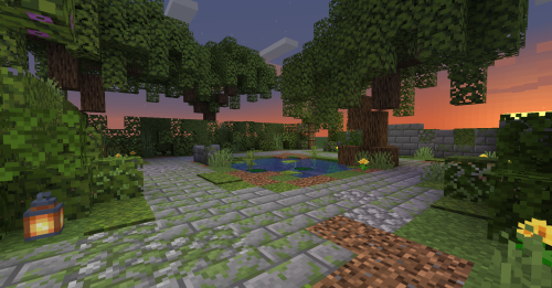 minecraft-inspo: Overgrown garden suggested by @readerxyourfave