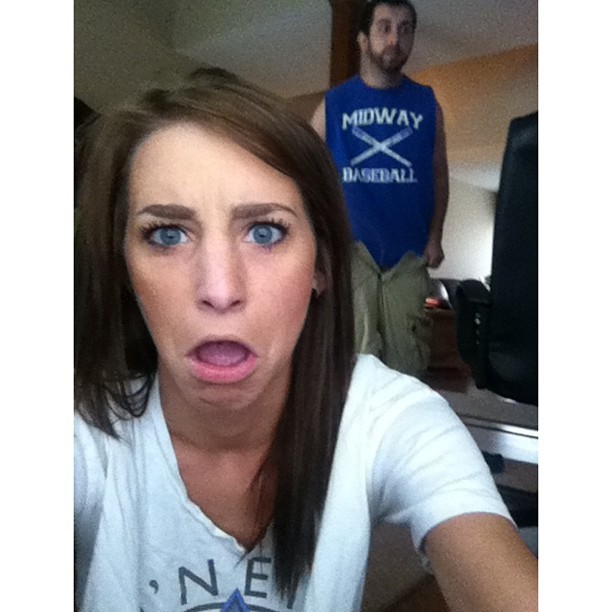 *Wondering why you’re changing in the background while I’m trying to take a selfie*