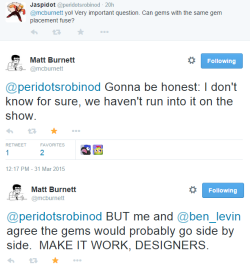 Matt answered a tweet about fusion gem placement