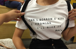 corind:  GET HERE UNISEX TEE “CAN I BORROW A KISS?SHIPPING WORLDWIDE