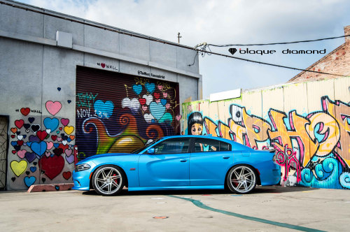 2015 Blue Dodge Charger Scat Pack on Silver Machine Face 22 inch BD1&rsquo;s | NEWCheck out the rest