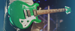 Iyeols:  Alex Gaskarth’s Guitars: Lime Green Custom Prs Mira 