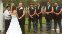 collegehumor:  This Groom’s Party is Too Badass For Sleeves It’s actually an old douchebag tradition to tear off the tuxedo sleeves, lets the guns breathe.