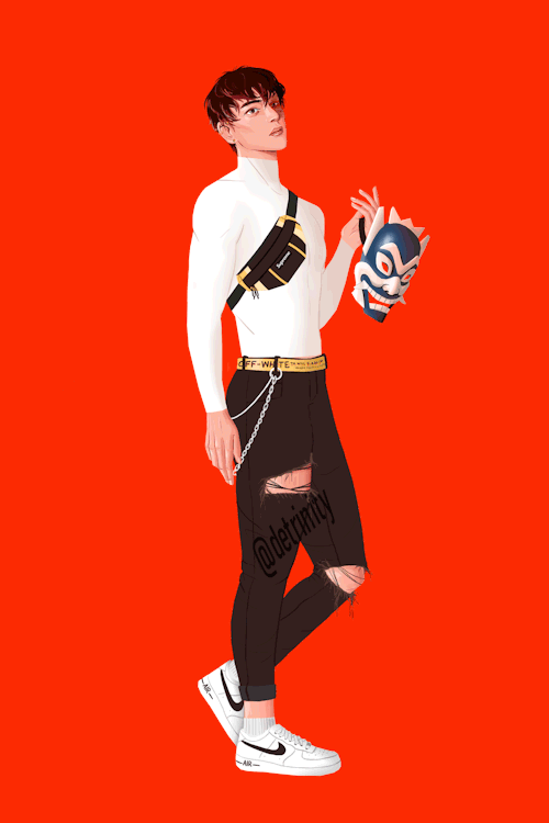 detrinity:Zuko in a casual outfit. Ripped jeans and pretentious brands cause yeah, he’s a filthy ric