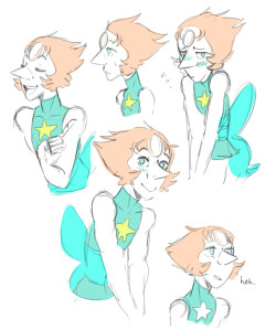 tryingmomentarily:  ive been drawing in a more steven universe style for so long now i almost forget how to draw anything else haha so heres some warmup pearls in a more “realistic” style 