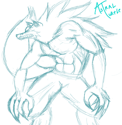 Jon Talbain sketch from that cool game Darkstalkers!