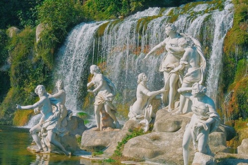 legendary-scholar:  Fountain of the goddess Diana (Artemis), Royal Palace of Caserta,