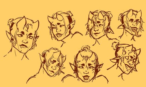 Expression sketches of the feral boy!