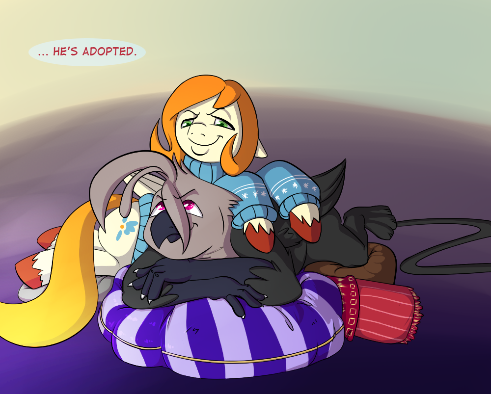 rainbowfeatherreplies:  “Oh hey, another mixed pony and griffon family! They look