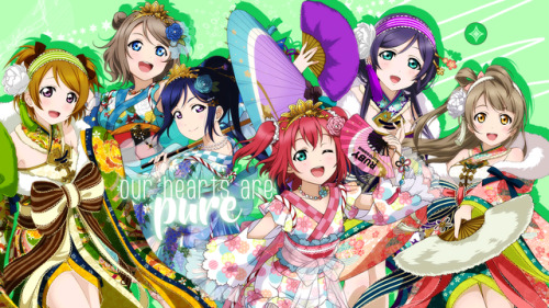 Love Live! 1366 x 768 BackgroundsCool Girls - Eli, Maki, Umi & Riko, Yoshiko, Dia - Swimsuit &am