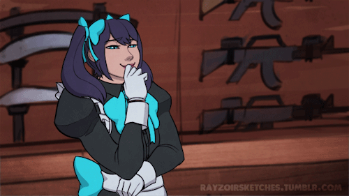 rayzoirsketches: A little animation I did of Mel. Definitely not gonna use this as a reaction GIF or anything   ( ͡° ᴥ ͡° )   Also check out my Twitter :Dhttps://twitter.com/rayzoir 