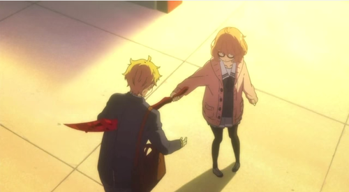 Kyoukai no Kanata - Episódio #5: uma ponte após a tempestade