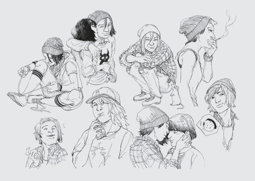 some quick nea-centric ink sketches