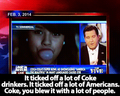 sandandglass:  Insane people get angry about a Coke ad in which America the Beautiful