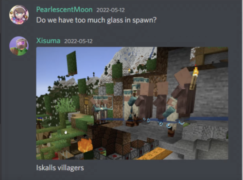 theminecraftbee:[image ID: a screenshot taken from iskall’s recent episode of the hermitcraft 