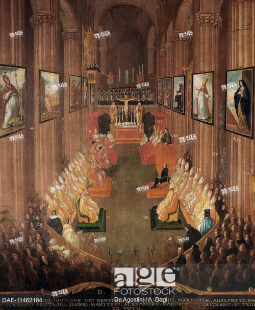 Nicolo Dorigati - Opening session of the Council of Trent in 1545.