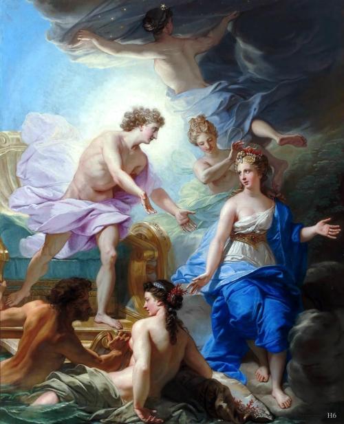 hadrian6:Apollo and Thetis. 18th.century.Jean Baptiste Zhuvene. French 1644-1717.  oil/canvas.http:/