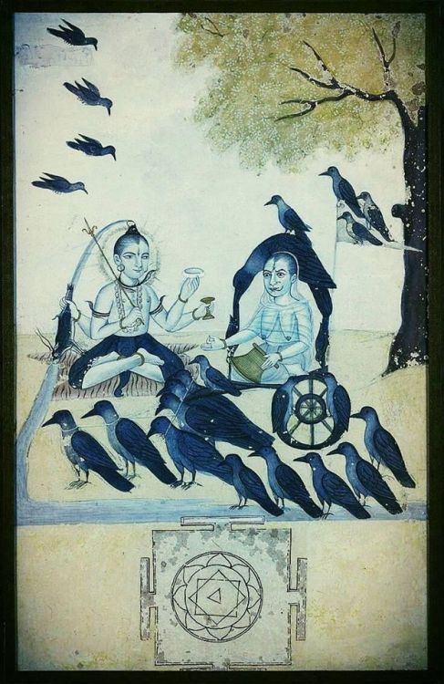 Dhumavati and Shiva.
