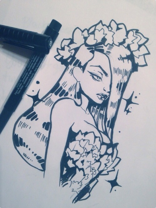 raspbeary:  Poison ivy for inktober!!!!!!