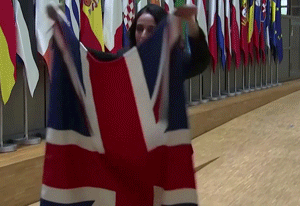 aka-hiphopopotamus:Union Flag taken down from EU council building.