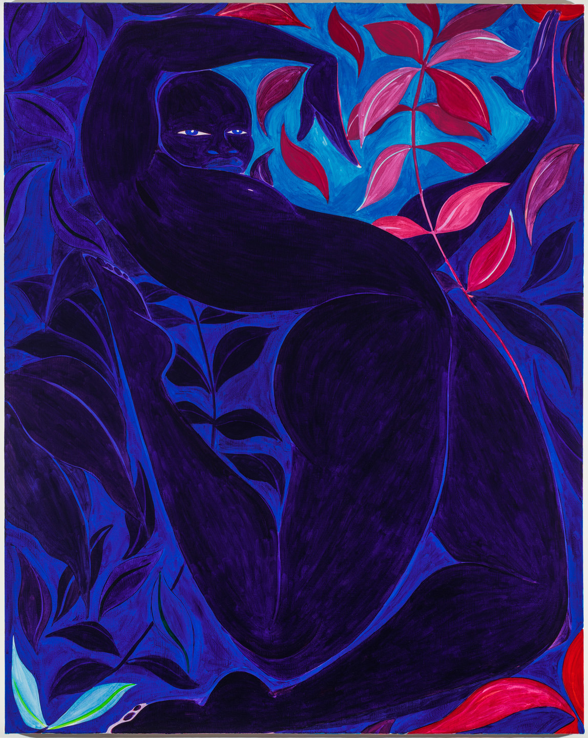 paintingorsomething: Tunji Adeniyi-Jones Blue Dancer, 2017 Oil on canvas, 68 x 54
