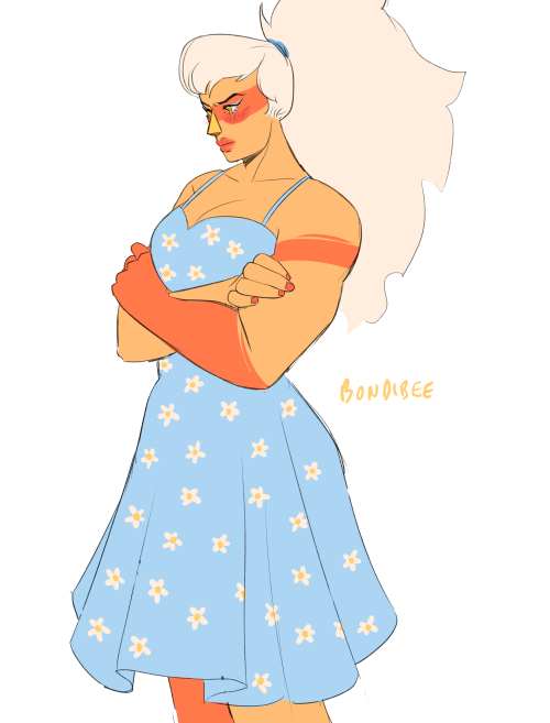 bondibee:So a while ago I had a dream that Jasper and Pearl went on a date and Jasper was dressed like this.  It was real cute and I’m mad it wasn’t real 