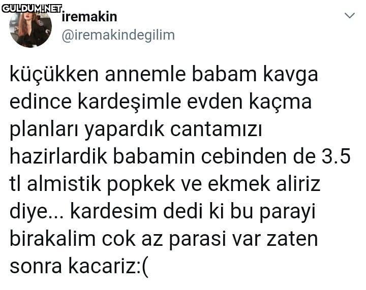 küçükken annemle babam...