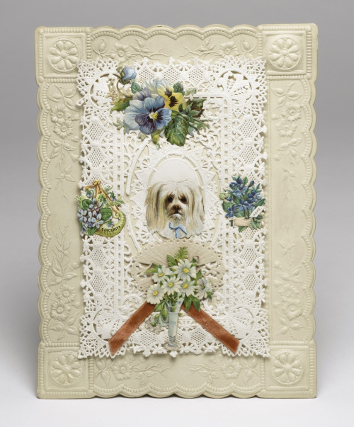Sincerity … Hope … DogVintage English (or American) valentineca. 1890s–1910s.