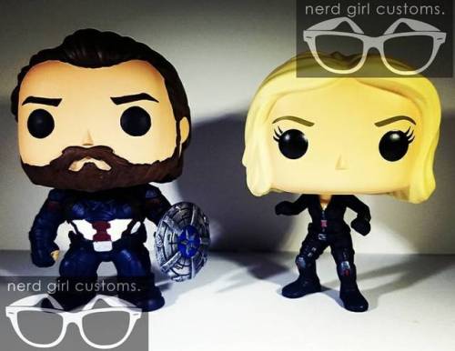 Custom Bearded Captain America and Black Widow from “Avengers: Infinity War.” I based Ca