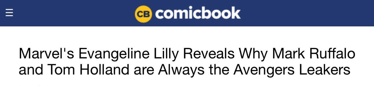 tonystark5ever: nosila419:  Evangeline Lilly mentioned Tom and Mark in a recent interview.