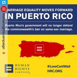 mdvandover:  #Repost @humanrightscampaign ・・・ #MarriageEquality moves forward in #PuertoRico! #LoveCantWait #LGBT #LGBTQ