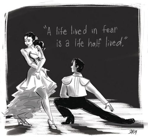 Inktober day 7, “New Steps! New Steps! New Steps!” There are too many lines from Strictly Ballroom t