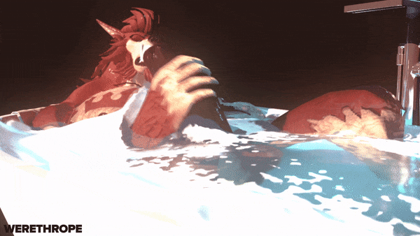 werethropelaporte: ‘Fluid Tests’ Reused some past animations for some quick fluid tests for better sploosh in future animations/shorts <3   ——–If you enjoy my works, please consider supporting me on Patreon <3 | https://www.patreon.com/Werethrope 