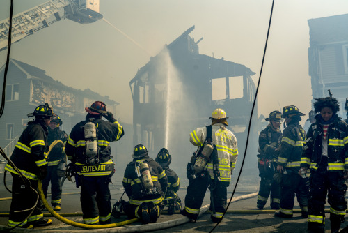 Multi house fire in Lindenhurst, NY, April 20, 2016.