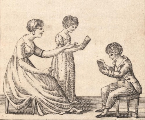 An idyllic scene from “The Parlour Teacher”, a reader published in 1804 by Jacob Johnson