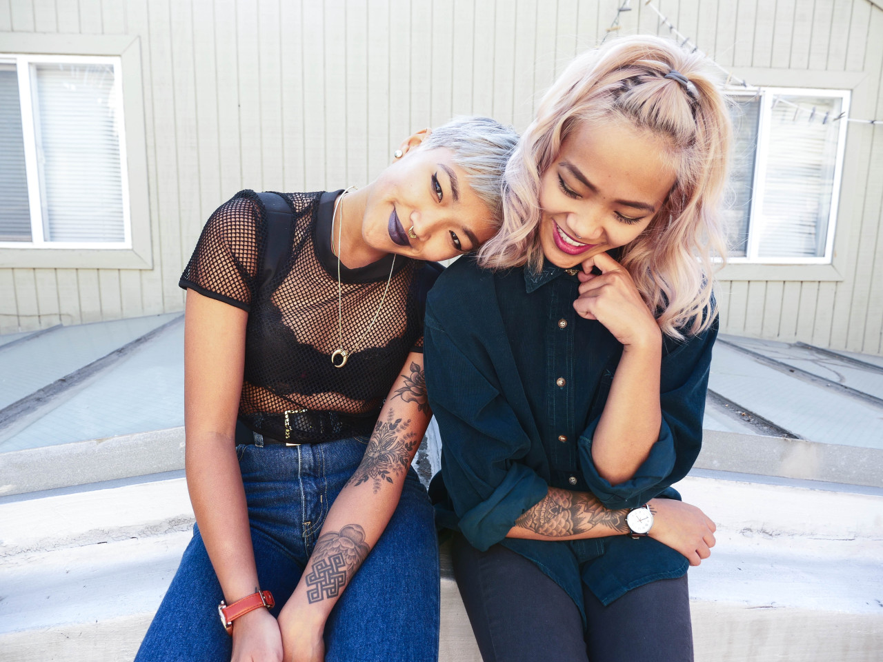 tran-twins:  Pastel Twins in SF.Sally &amp; Nancy 