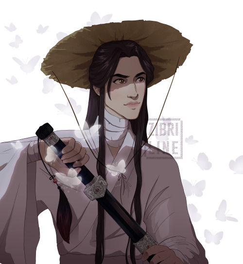  I don’t often see art with Xie Lian wielding Fang Xin, so I did one! Also some hc butterflies